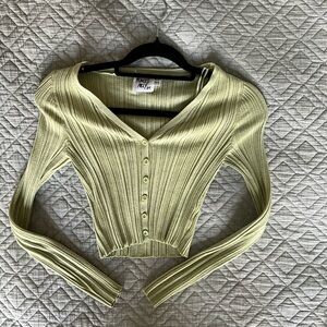 Princess Polly Green Mariah Cropped Cardigan XS/S
